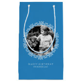 Blue Fancy Swirls Photo Lijst Klein Cadeauzakje (Voorkant)