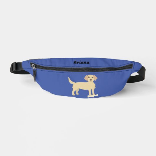 Blue Fanny Pack met Lab Dog Heuptasje (Voorkant)