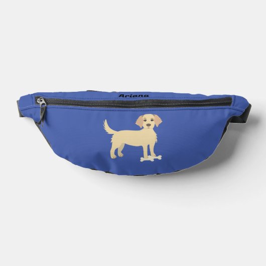 Blue Fanny Pack met Lab Dog Heuptasje (Liggend)