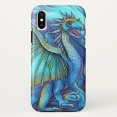 Blue Fantasy Dragon Illustration Case-Mate iPhone Case (Achterkant)
