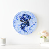 Blue Fantasy Dragon Wall klok (Huis)