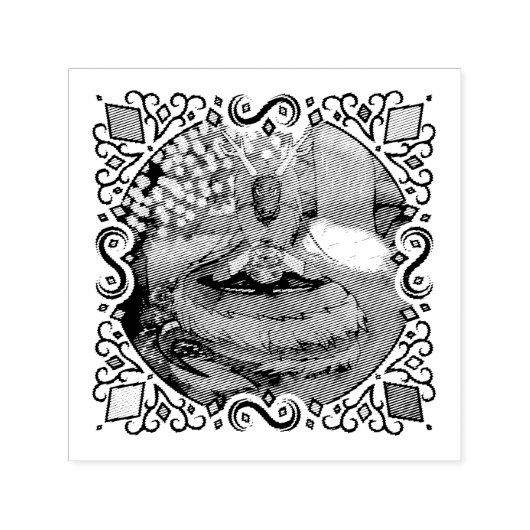 Blue Fantasy Eastern Dragon Tea Tijd Zelfinktende Stempel (Design)