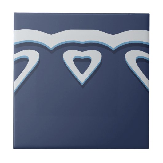 Blue Fantasy Forest Mural Woodland Border Scroll Tegeltje (Voorkant)