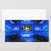 Blue Fantasy Invitation Photo Card (Voorkant / Achterkant)
