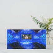 Blue Fantasy Invitation Photo Card (Staand voorkant)