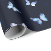 Blue Fantasy sterrenstelsel vlinders Cadeaupapier (Rol Hoek)