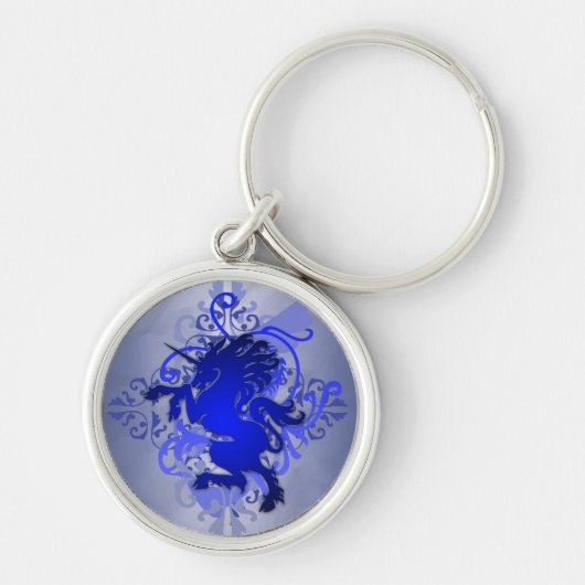 Blue Fantasy Urban Unicorn Sleutelhanger (Voorkant)