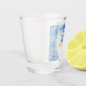 Blue Fantasy - Waterverf Shot Glas (Links)