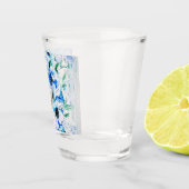 Blue Fantasy - Waterverf Shot Glas (Rechts)