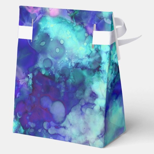 Blue Fantasy waterverven : Bedankdoosjes (Achterkant)