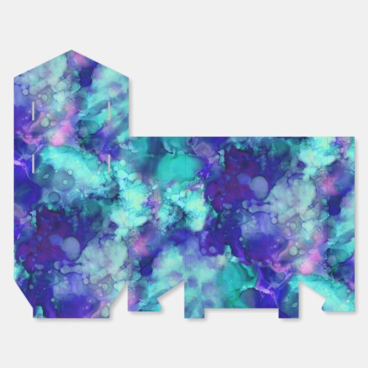 Blue Fantasy waterverven : Bedankdoosjes (Ongevouwen)