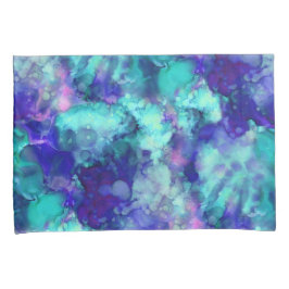 Blue Fantasy waterverven : Kussensloop