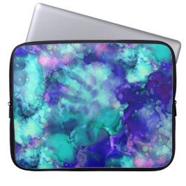 Blue Fantasy waterverven : Laptop Sleeve
