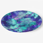 Blue Fantasy waterverven : Papieren Bordje (Gekanteld)