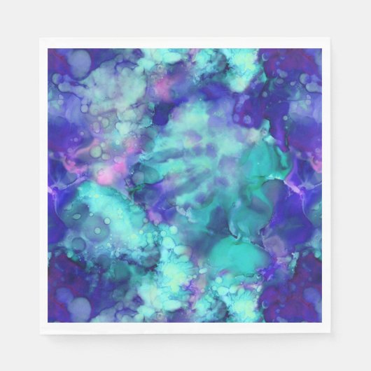 Blue Fantasy waterverven : Servet (Voorkant)