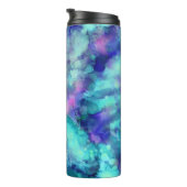 Blue Fantasy waterverven : Thermosbeker (Geroteerd rechts)