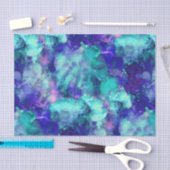 Blue Fantasy waterverven : Tissuepapier (Craft)