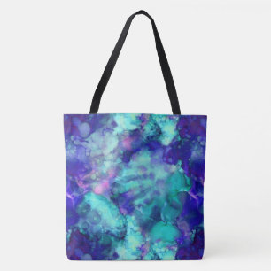 Blue Fantasy waterverven : Tote Bag