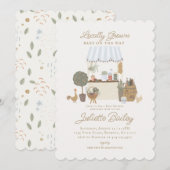 Blue Farmers Market Boerderij Baby shower Kaart (Voorkant / Achterkant)