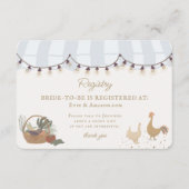 Blue Farmers Market Boerderij Fresh Registry Invoe Informatiekaartje (Voorkant)