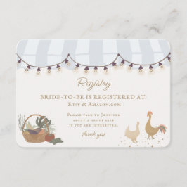 Blue Farmers Market Boerderij Fresh Registry Invoe Informatiekaartje