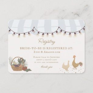 Blue Farmers Market Boerderij Fresh Registry Invoe Informatiekaartje