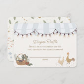 Blue Farmers Market Boerderij Luier Raffle Insert Informatiekaartje (Voorkant / Achterkant)