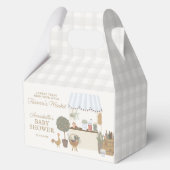 Blue Farmers Market Boerderij Verse Baby shower Bedankdoosjes (Achterkant)
