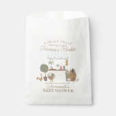 Blue Farmers Market Boerderij Verse Baby shower Bedankzakje (Voorkant)