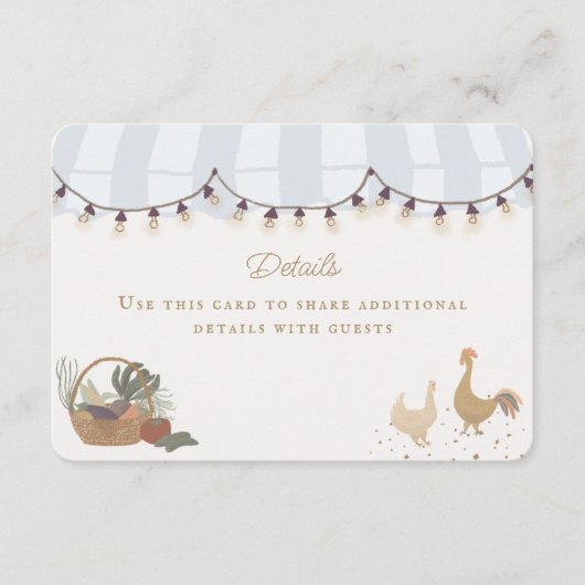 Blue Farmers Market Boerderij Verse details Invoeg Informatiekaartje (Voorkant)