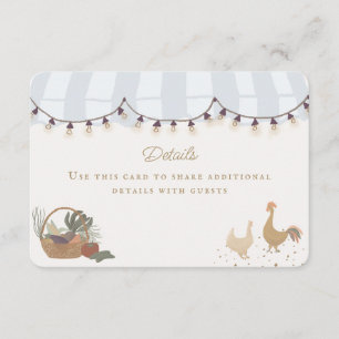 Blue Farmers Market Boerderij Verse details Invoeg Informatiekaartje