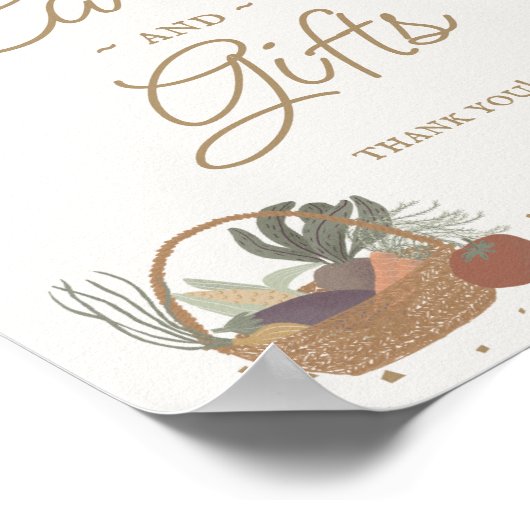 Blue Farmers Market Boerderij Verse Kaarten en ges Poster (Hoek)