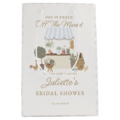 Blue Farmers Market Boerderij Verse Vrijgezellenfe Medium Cadeauzakje (Voorkant)