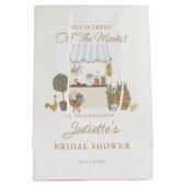 Blue Farmers Market Boerderij Verse Vrijgezellenfe Medium Cadeauzakje (Achterkant)