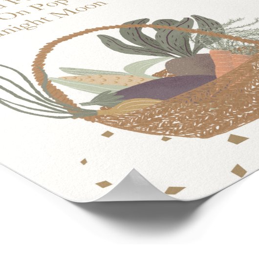 Blue Farmers Market Farm 1stBirthday My First Year Poster (Hoek)