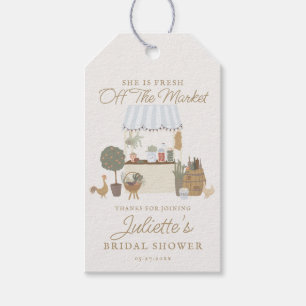 Blue Farmers Market Lokaal Vrijgezellenfeest gunst Cadeaulabel