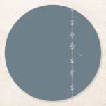 Blue Farmhouse Botanical Vine Coaster Ronde Kartonnen Onderzetter<br><div class="desc">See coordinating items for a mix and match set. Protect your table in style with this blue farmhouse coaster featuring a delicate botanical vine design on a soft slate blue background. The minimalist nature-inspired motif creates a calm, elegant look that pairs beautifully with farmhouse, cottage, and modern rustic decor. Perfect...</div>
