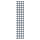 Blue Farmhouse Buffalo Plaid Korte Tafelloper (Voorkant)