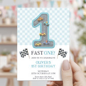 Blue Fast One Birthday Race Kaart