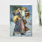  Blue Father Kerstboom en Speelgoed Kaart (Voorkant)