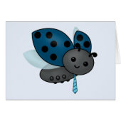 Blue Father Ladybug in een Necktie (Voorkant Horizontaal)