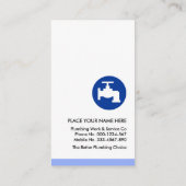 Blue Faucet Jouw naam Waterflow Visitekaartje (Achterkant)