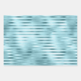 Blue Faux Foil Mix en Match 2 Inpakpapier Vel