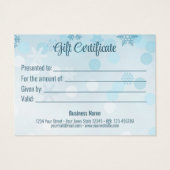 Blue Faux Glitter-kerstsierkaartjes Visitekaartje (Achterkant)