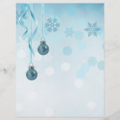Blue Faux Glitter-kerstversieringen (Voorkant)