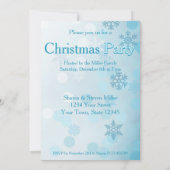 Blue Faux Glitter-kerstversieringen Kaart (Achterkant)