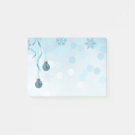 Blue Faux Glitter-kerstversieringen Post-it® Notes