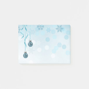 Blue Faux Glitter-kerstversieringen Post-it® Notes