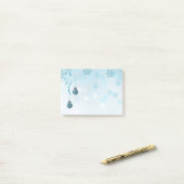 Blue Faux Glitter-kerstversieringen Post-it® Notes (Op bureau)