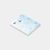 Blue Faux Glitter-kerstversieringen Post-it® Notes (Schuin)